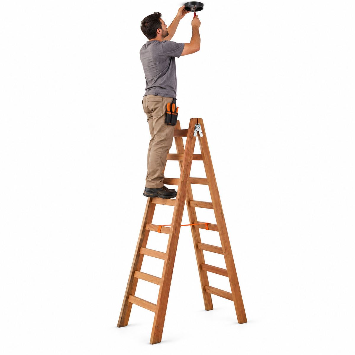 Escalera de Madera Doble de 3 Metros