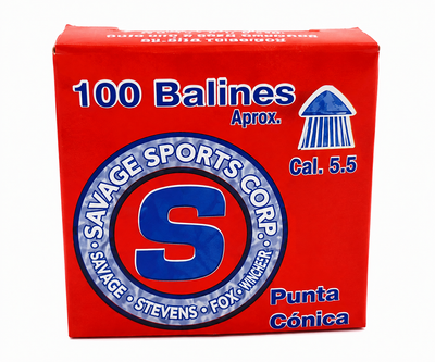 Balines Savage 5.5 mm para Aire Comprimido x 100 Unidades
