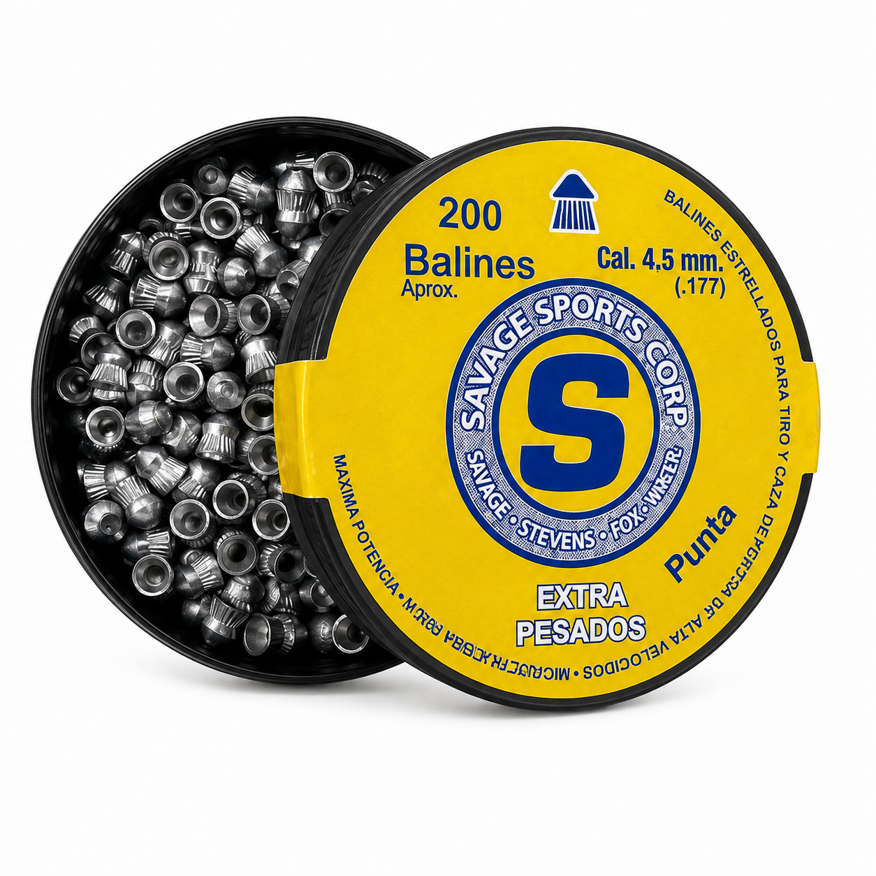 BALA AIRE COMPRIMIDO SAVAGE 4.50MM X 200UNID (BALIN)