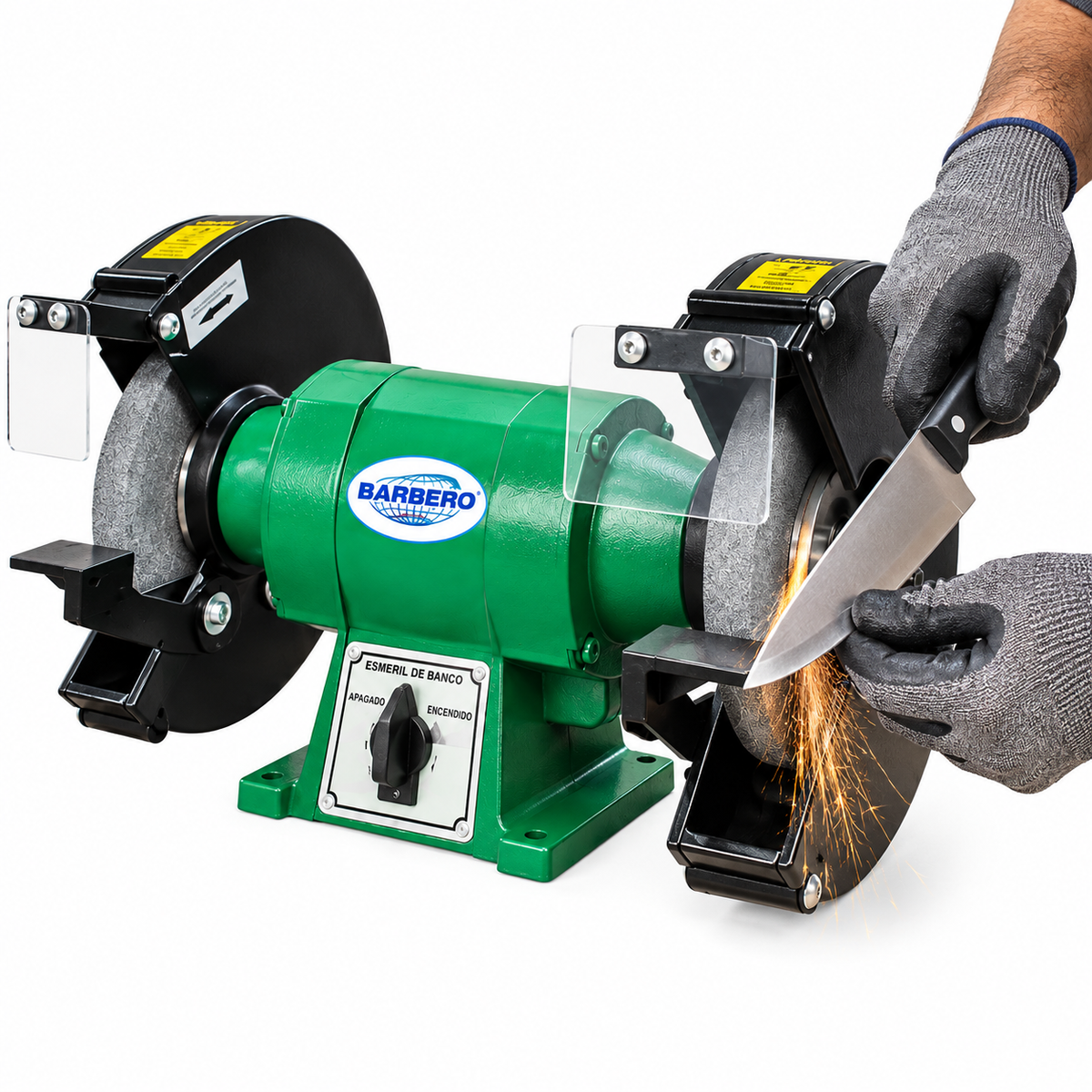 Esmeril de Banco Trifásico Barbero Argentino 1.00 HP