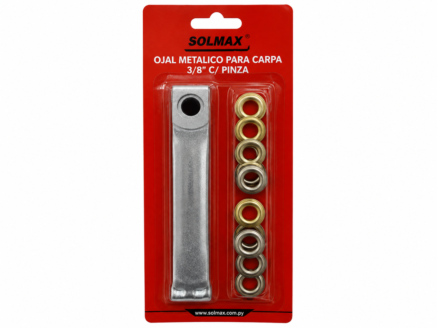 Juego de Ojales de Bronce Solmax con Pinza