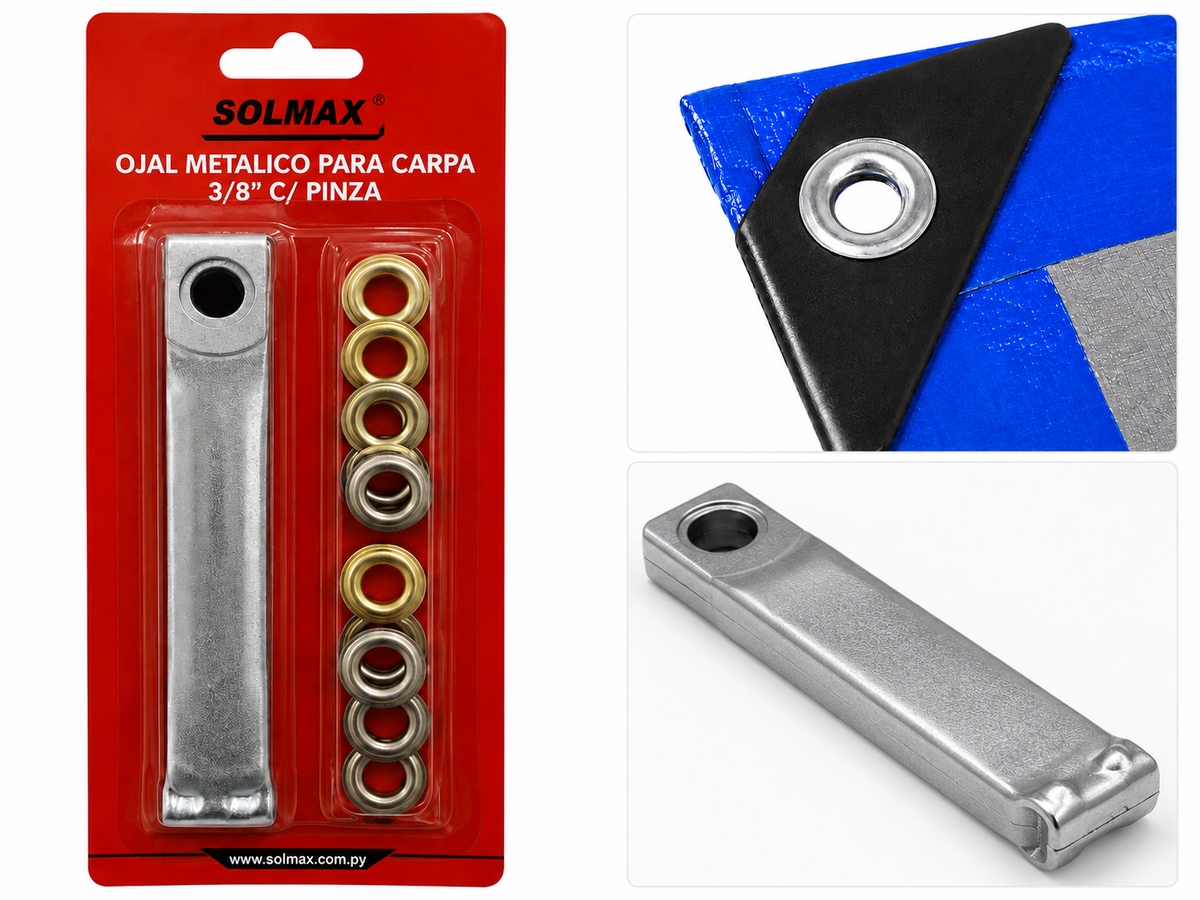 Juego de Ojales de Bronce Solmax con Pinza