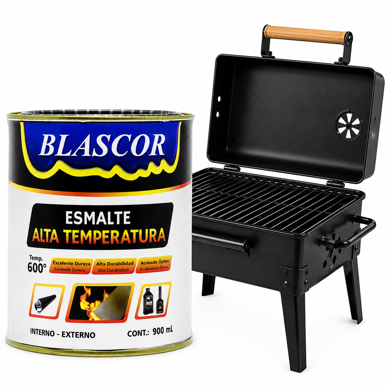 PINTURA BLASCOR ALTA TEMPERATURA NEGRO 1.00LT
