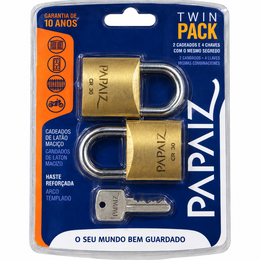 Candado Papaiz Duplo 30 mm