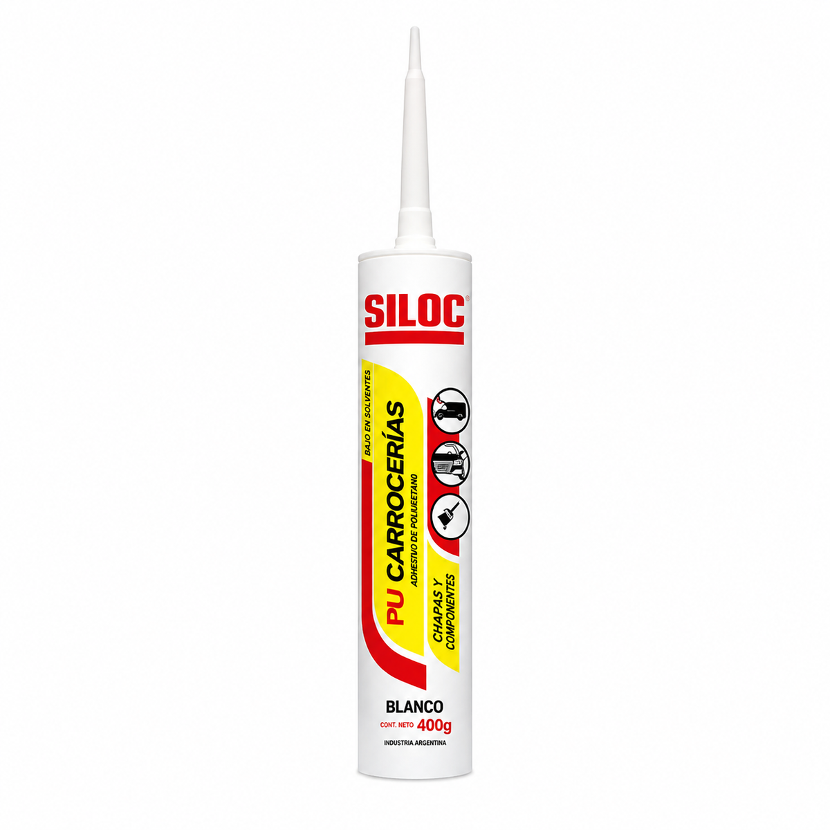 Adhesivo de Poliuretano para Carrocerías Siloc Negro 400 g