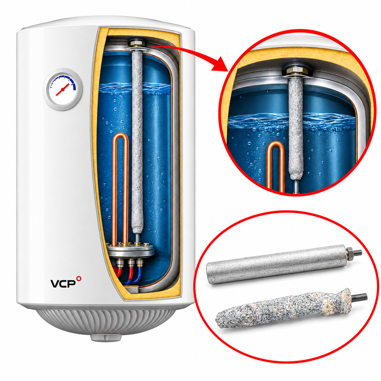 Ánodo de Magnesio para Termocalefón