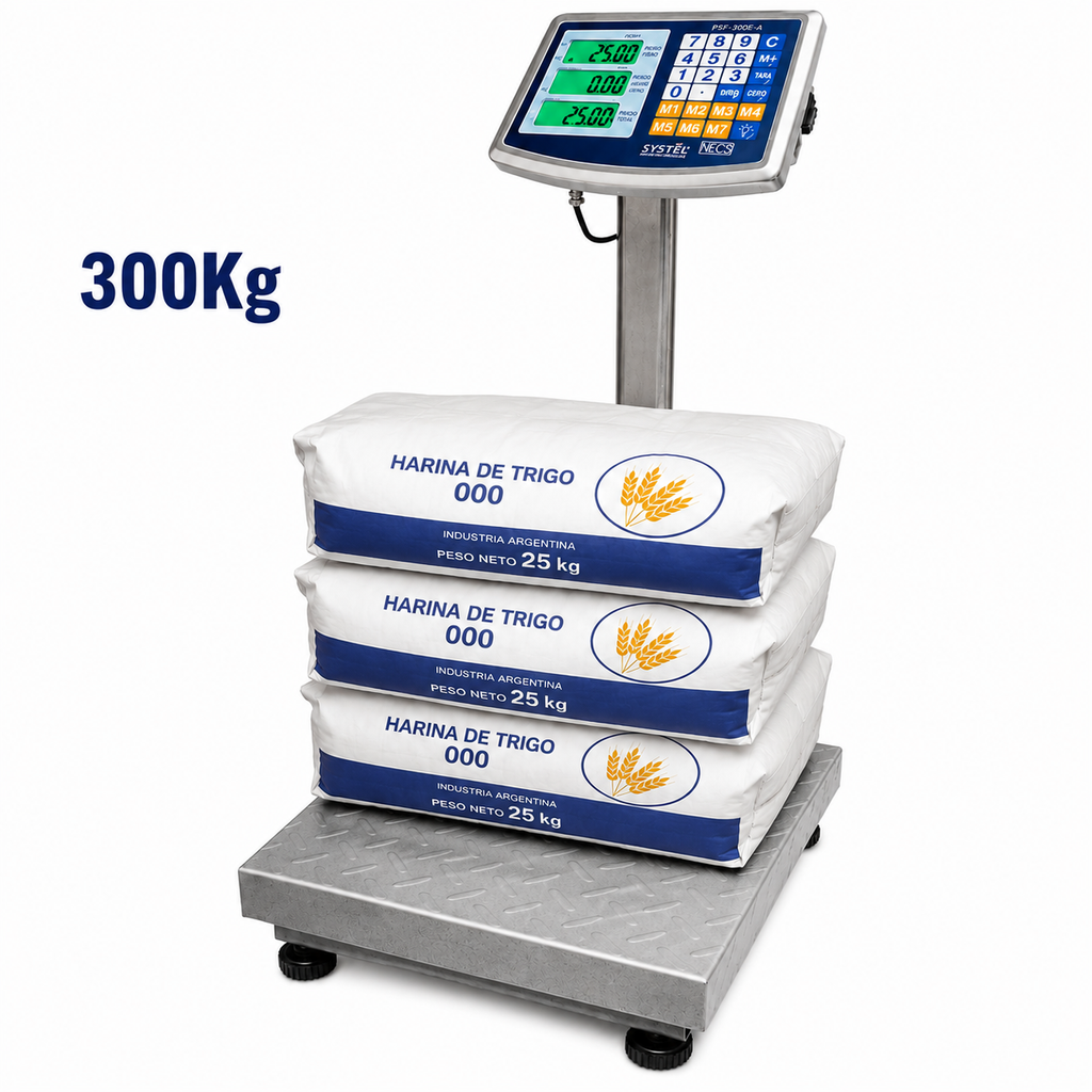 Balanza Tipo Báscula con Visor Alto 300 kg