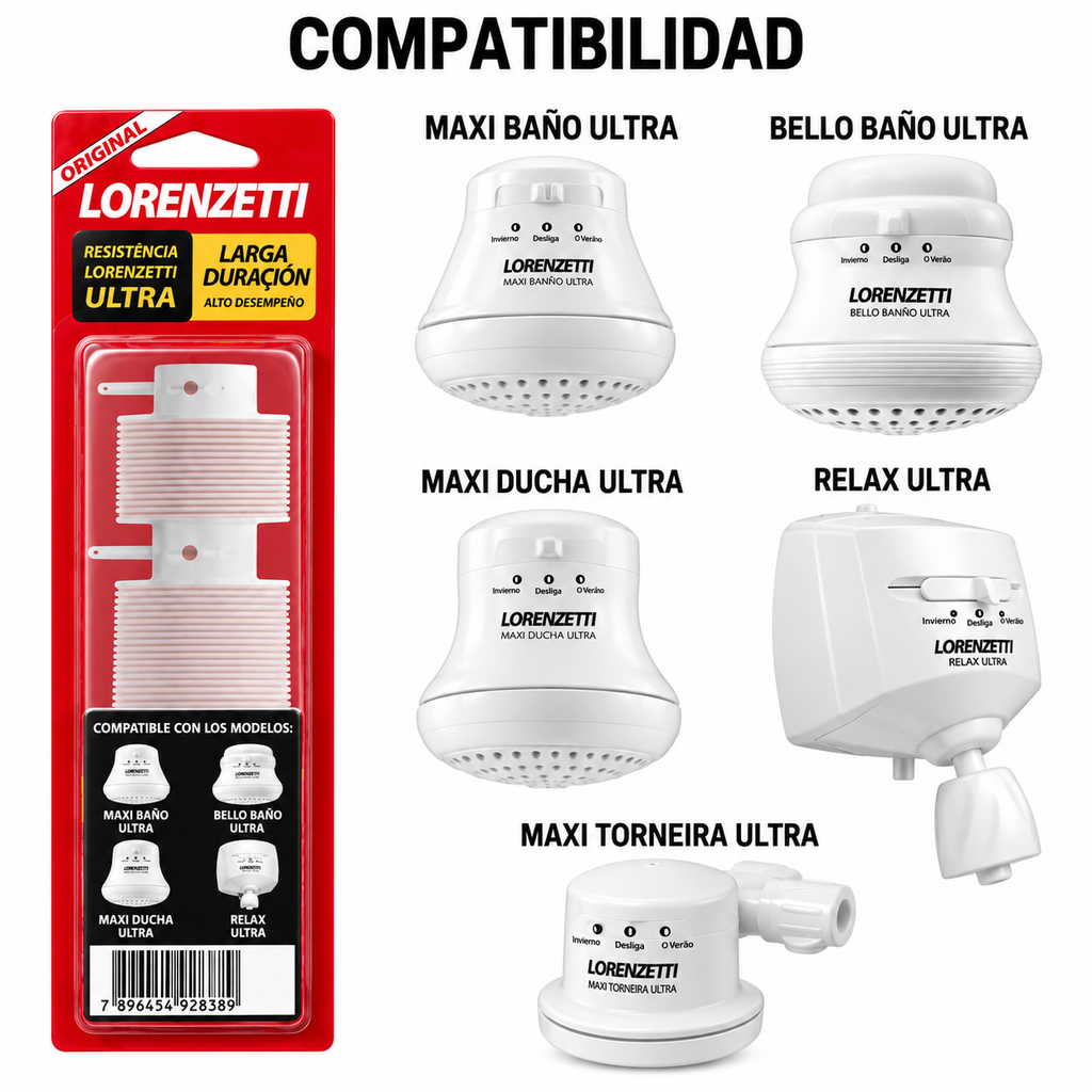 Resistencia para Ducha Loren Shower Ultra Alta Performance