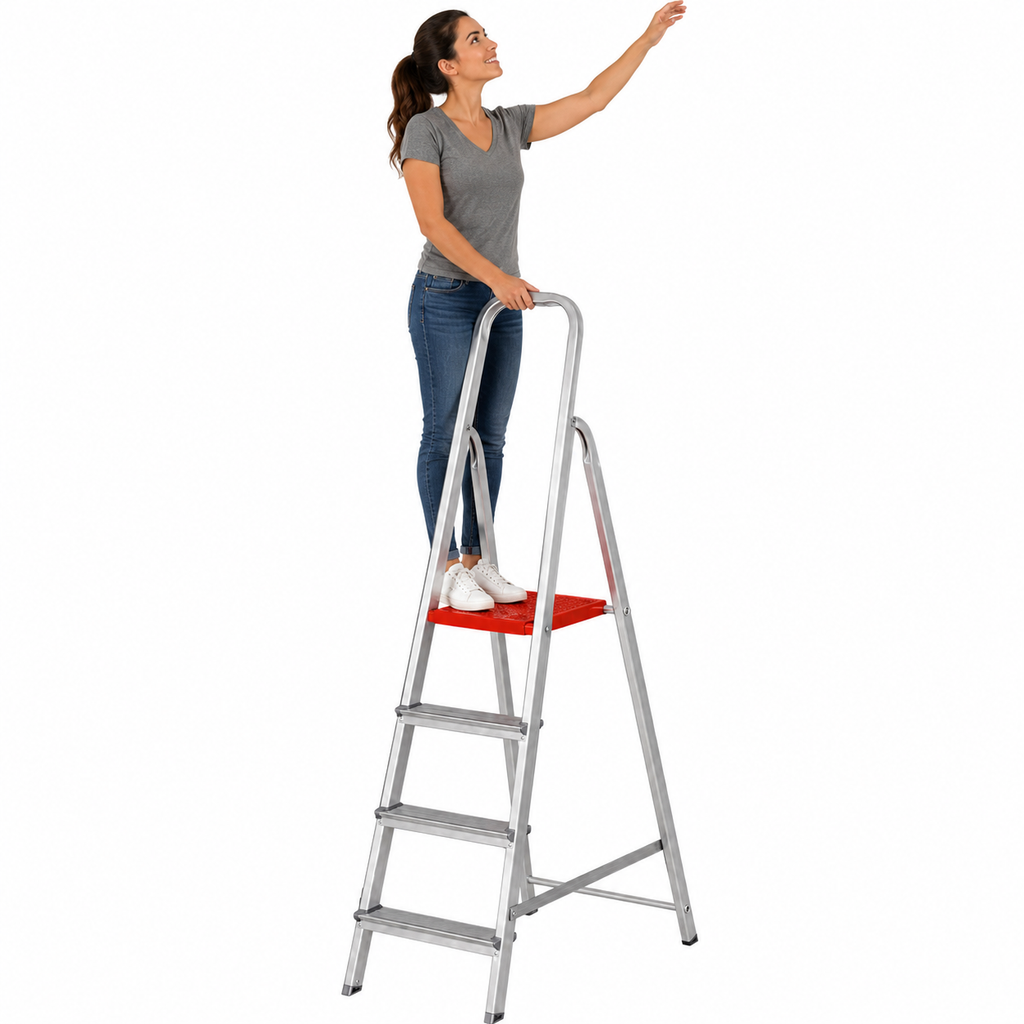 ESCALERA ALU DOMESTICA 4 PELD (REF E1204)