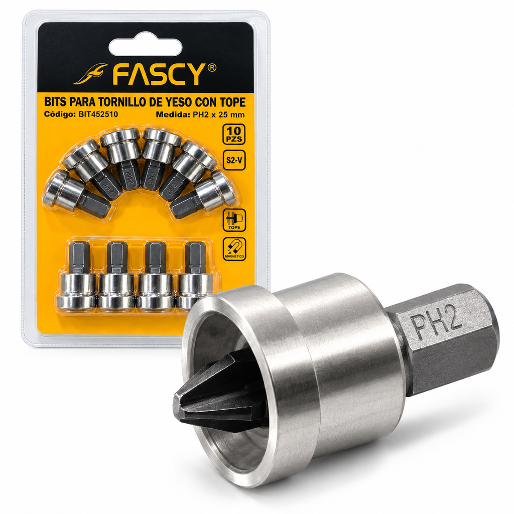 Bit para Tornillo con Tope Fascy 25 mm x 10 Unidades