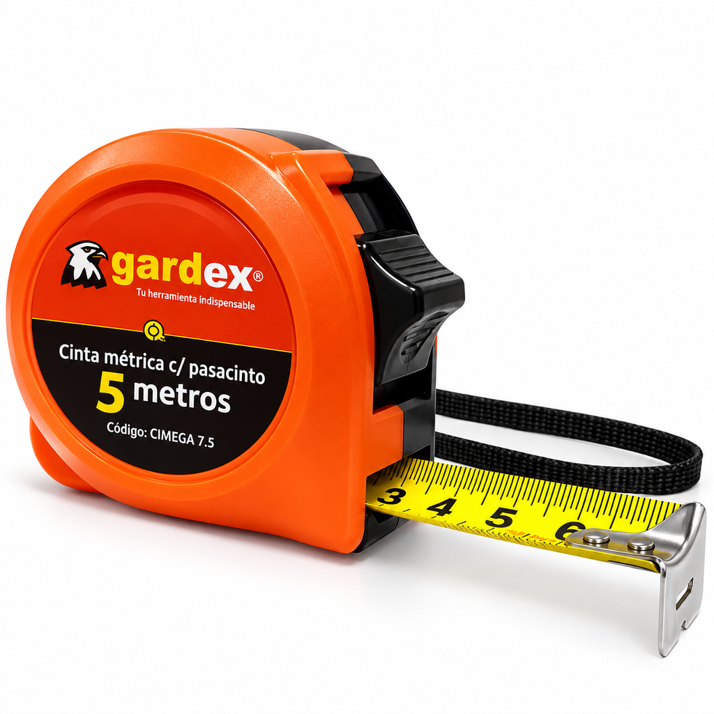 Cinta Métrica sin Goma Gardex 5.00 m (19 mm)