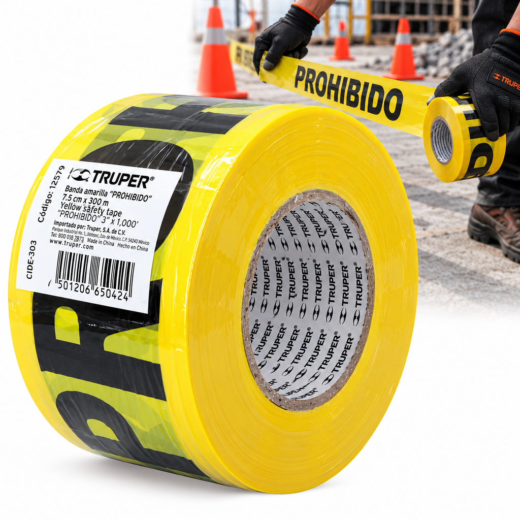 Cinta de Demarcación Prohibido Truper 304.80 m (Ref. 12579)