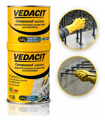 ADHESIVO ESTRUCTURAL EPOXI COMPOUND VEDACIT AB 1.00KG