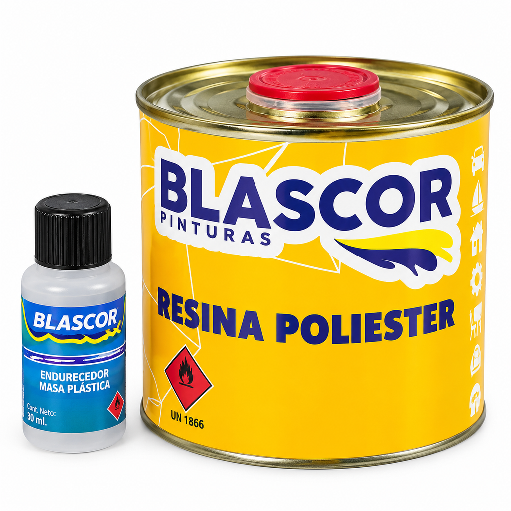 Resina con Fibra de Vidrio y Catalizador en Lata Blascor 250 g