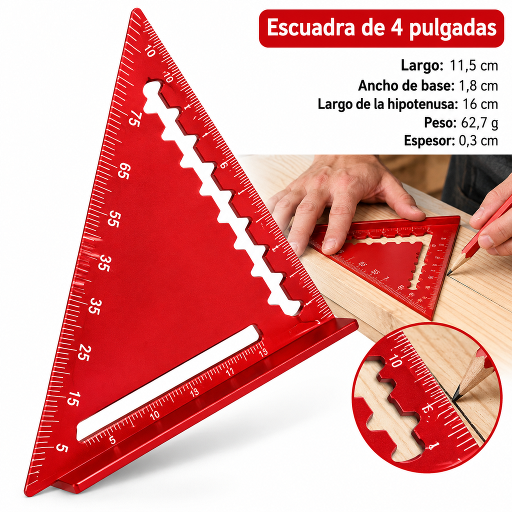 Escuadra Rápida Tottal Chica 11.5 cm