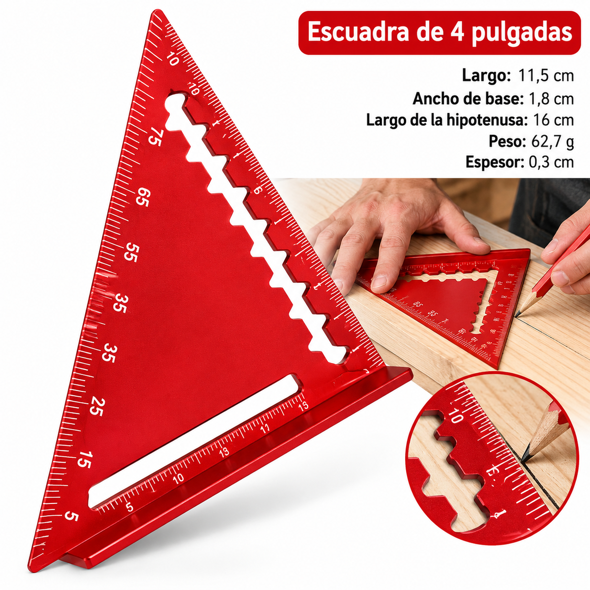 Escuadra Rápida Tottal Chica 11.5 cm