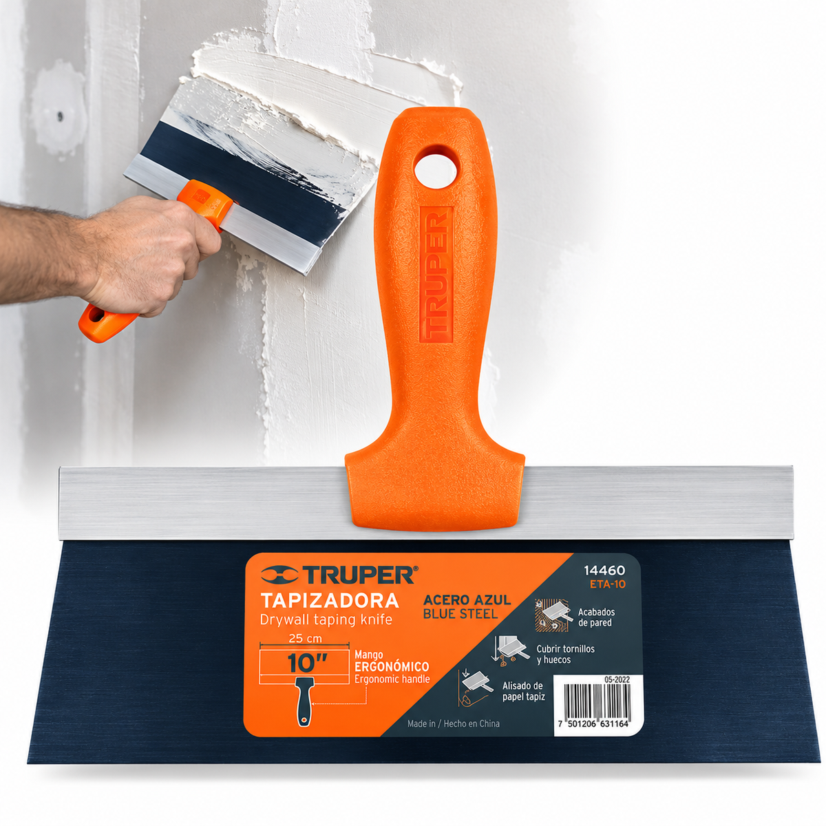 Espátula de Tapiz Truper Mango Plástico 10.00" (Ref. 14460)