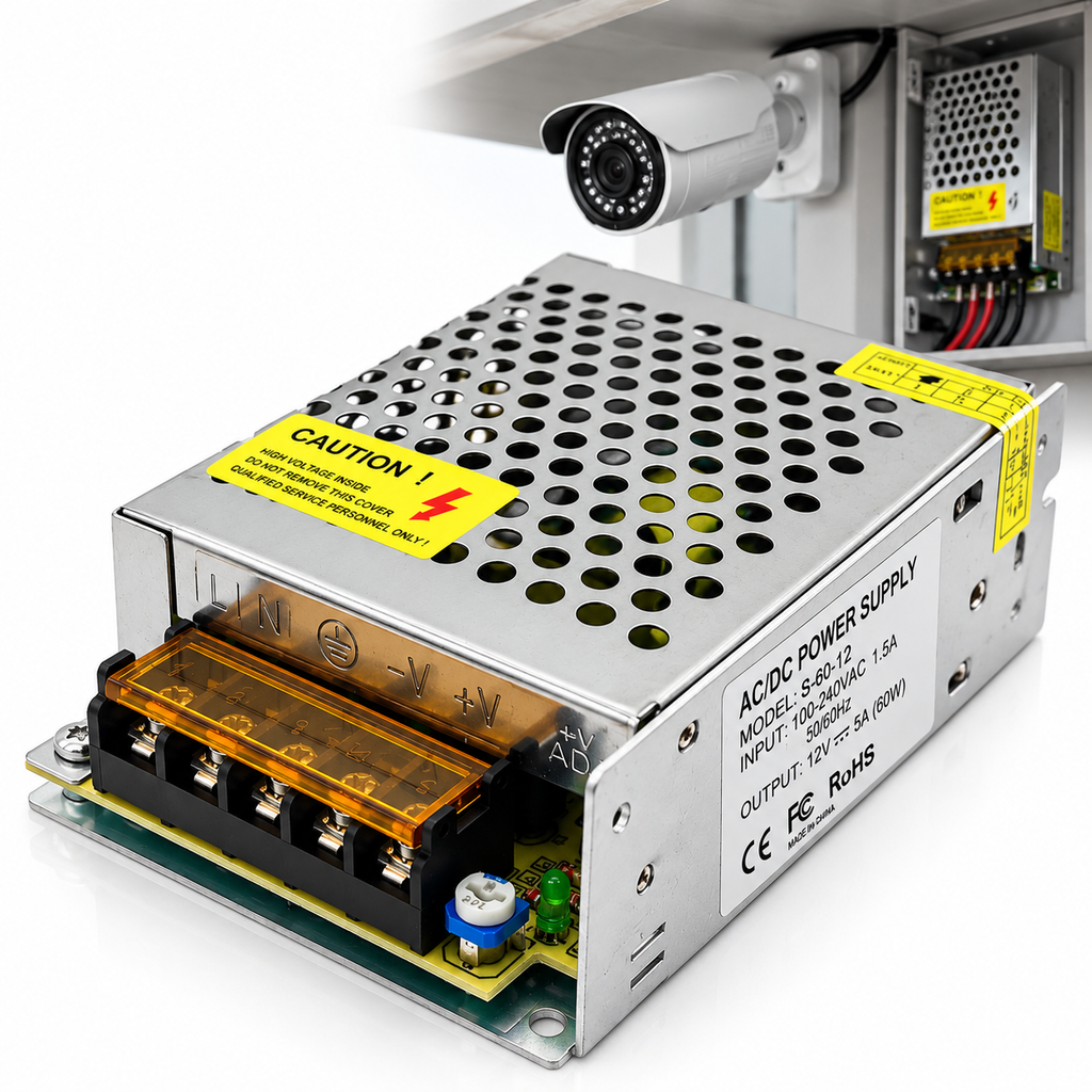 Fuente para Circuito Cerrado 12V 5A 60W
