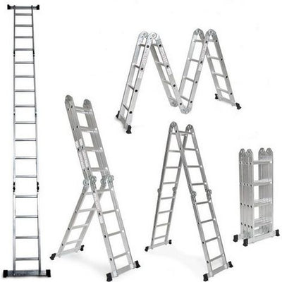 Escalera de Aluminio 16 Peldaños 10 Posiciones Gladiator