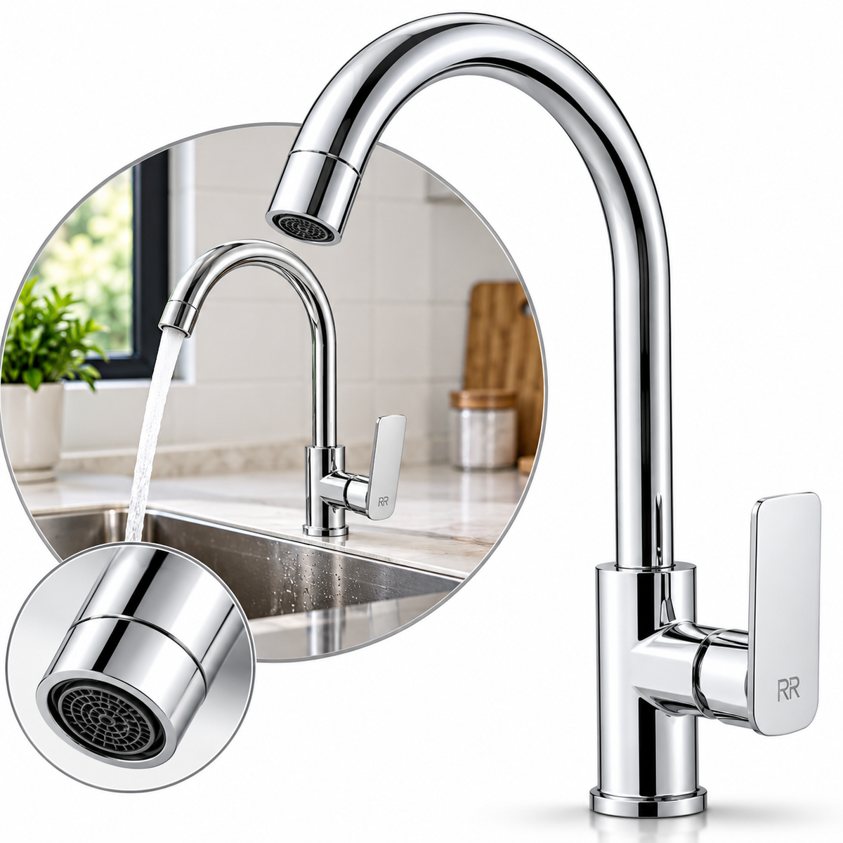 Mezcladora Monocomando de Cocina para Mesada Ramos (Ref. 8885-5C)