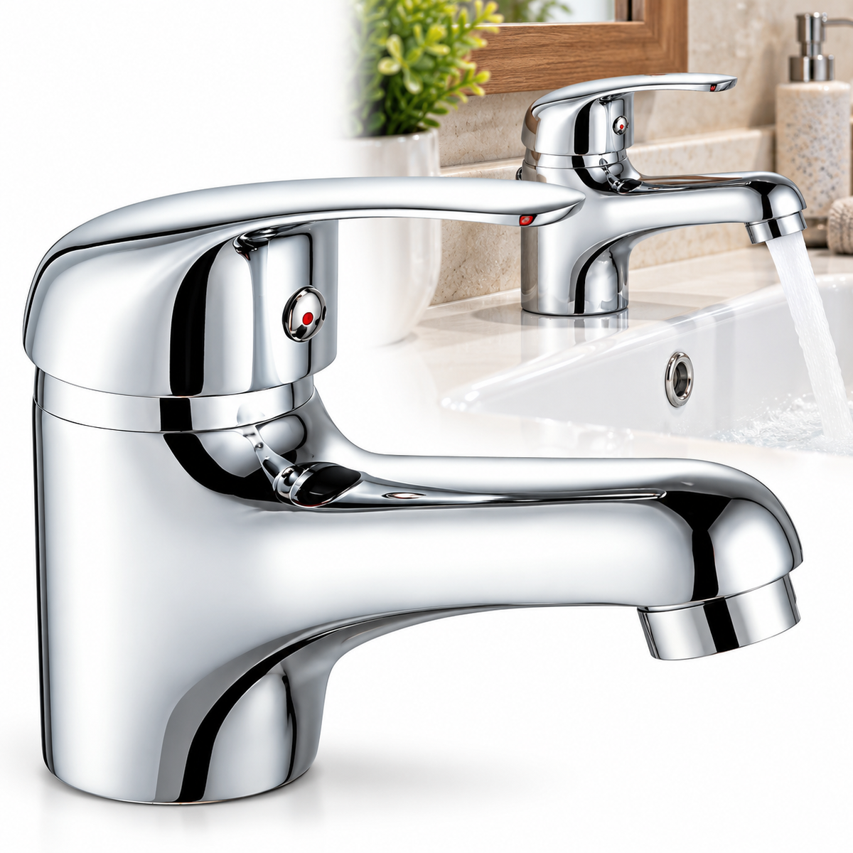 Mezcladora Monocomando Ramos para Lavatorio Corto (Ref. 9902-6)