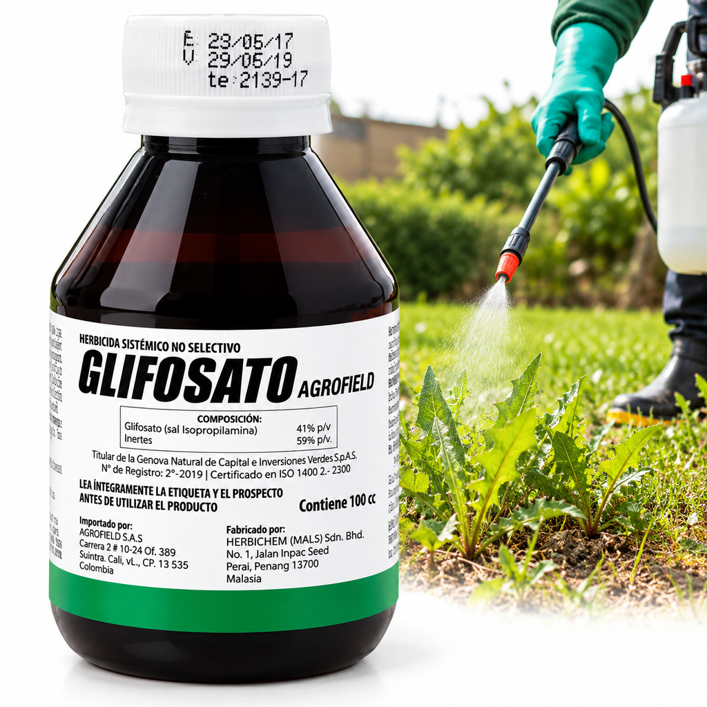 Herbicida Glifosato 480 Agrofield 100cc (C.K. Yuyo Total)