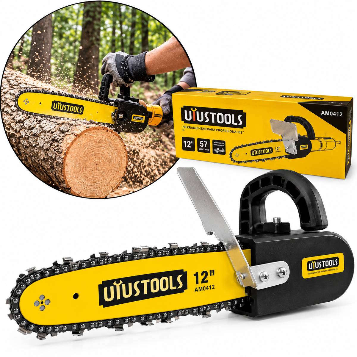 Adaptador de Amoladora a Motosierra (Universal)