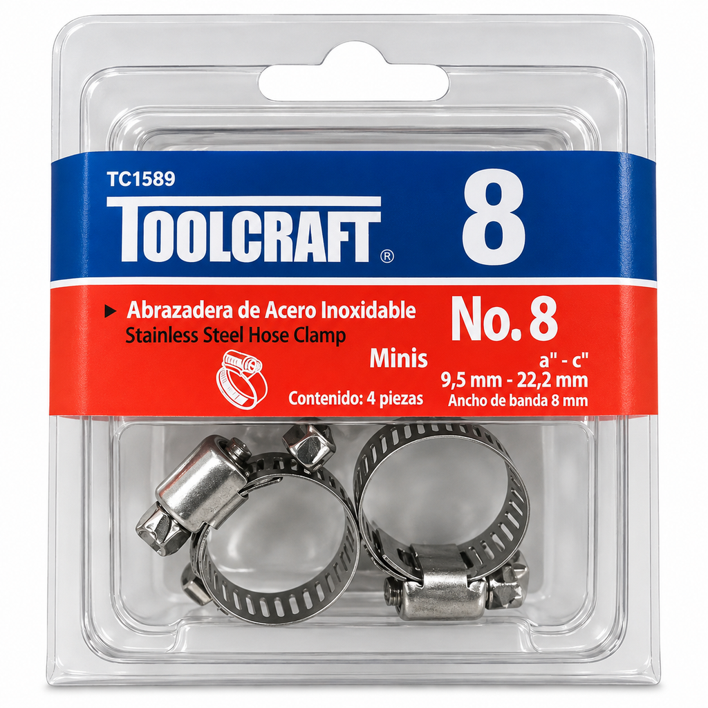 Juego de Abrazaderas 1/2" Toolcraft