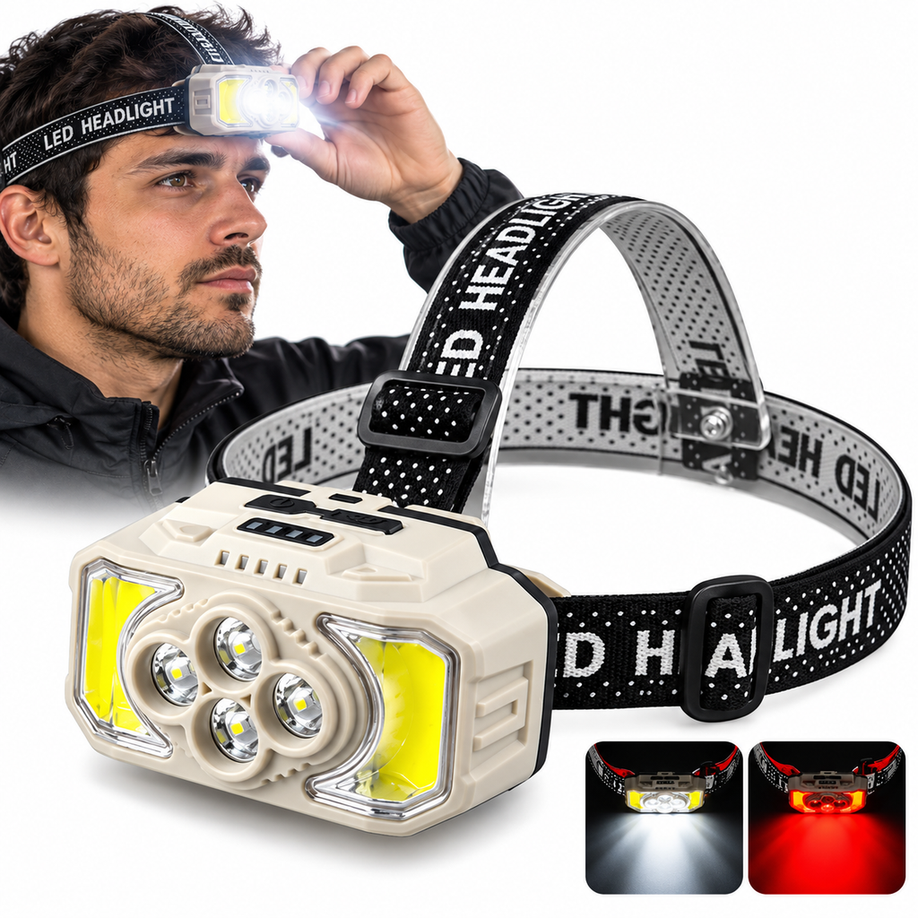 Linterna Manos Libres LED Cafini Recargable (Ref. 7531)