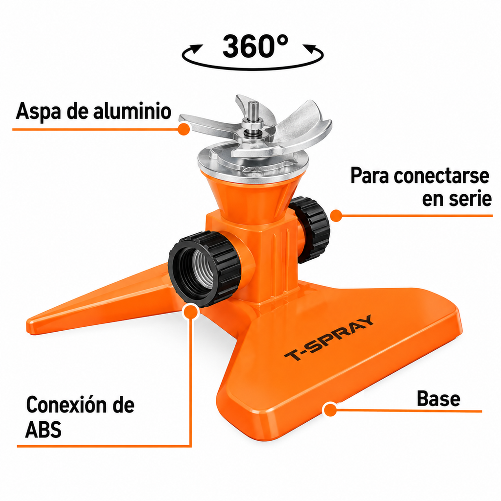 Aspersor Giratorio Metálico Truper (Ref. 10329)