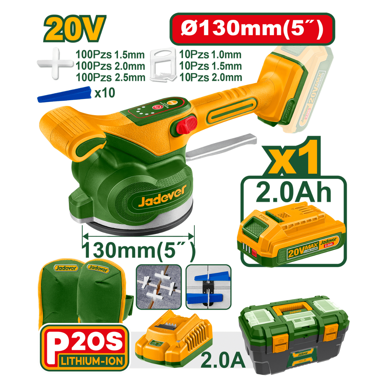 VENTOSA VIBRATORIA BATERIA JADEVER (REFJDTVM1D128)