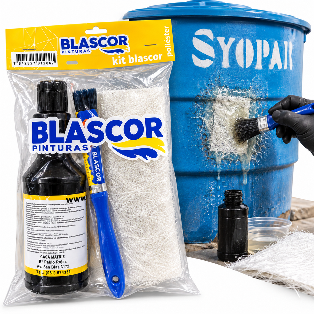 Kit de Resina con Fibra de Vidrio y Catalizador Blascor 400 g