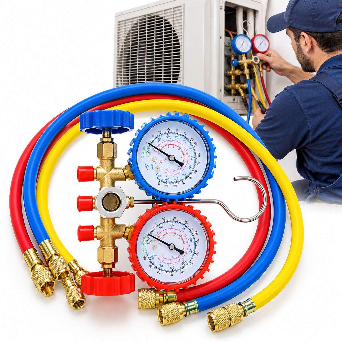 Regulador de Gas para Aire Acondicionado Fascy 4000 PSI (Manifold)