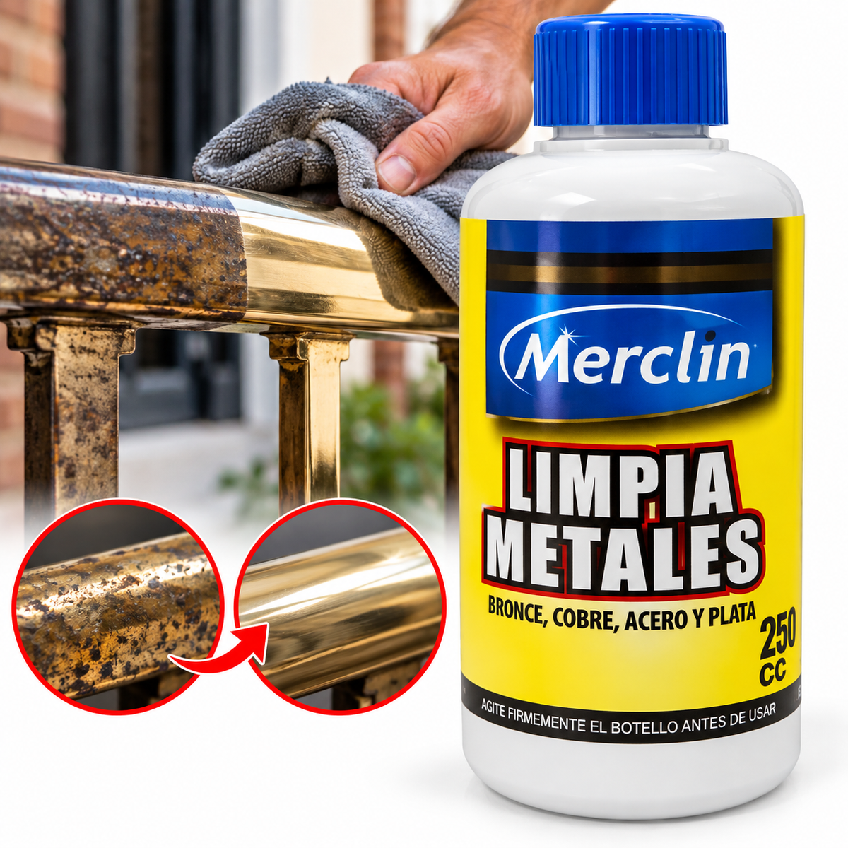 Limpia Metal Líquido Merclin 230 ml