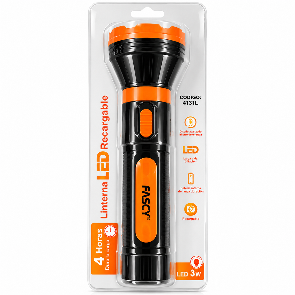 Linterna Recargable Fascy 1 LED 3W (Ref. 4131L)