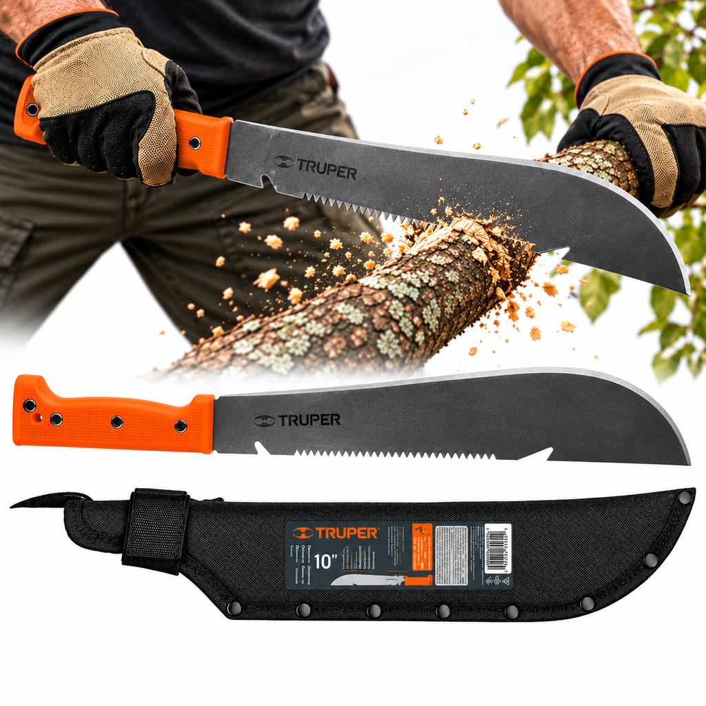 Machete Serrucho Truper con Funda 10.00" (Ref. 103015)