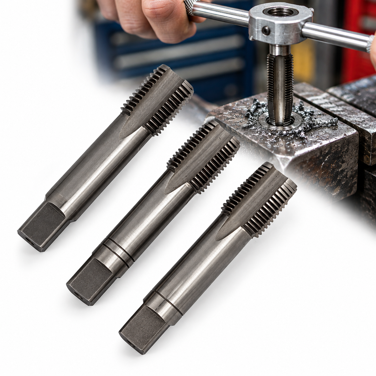 Juego de Tarraja Macho Paso Gas BSP 1/2"