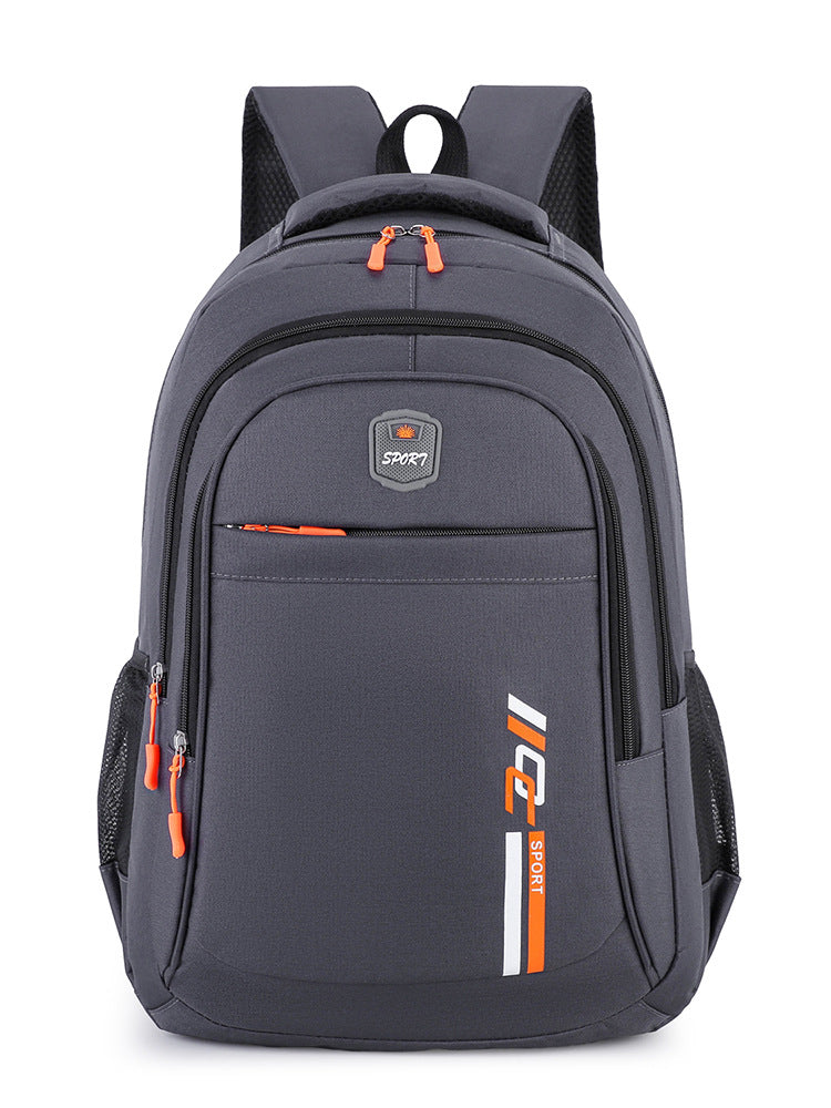 mochila azul.