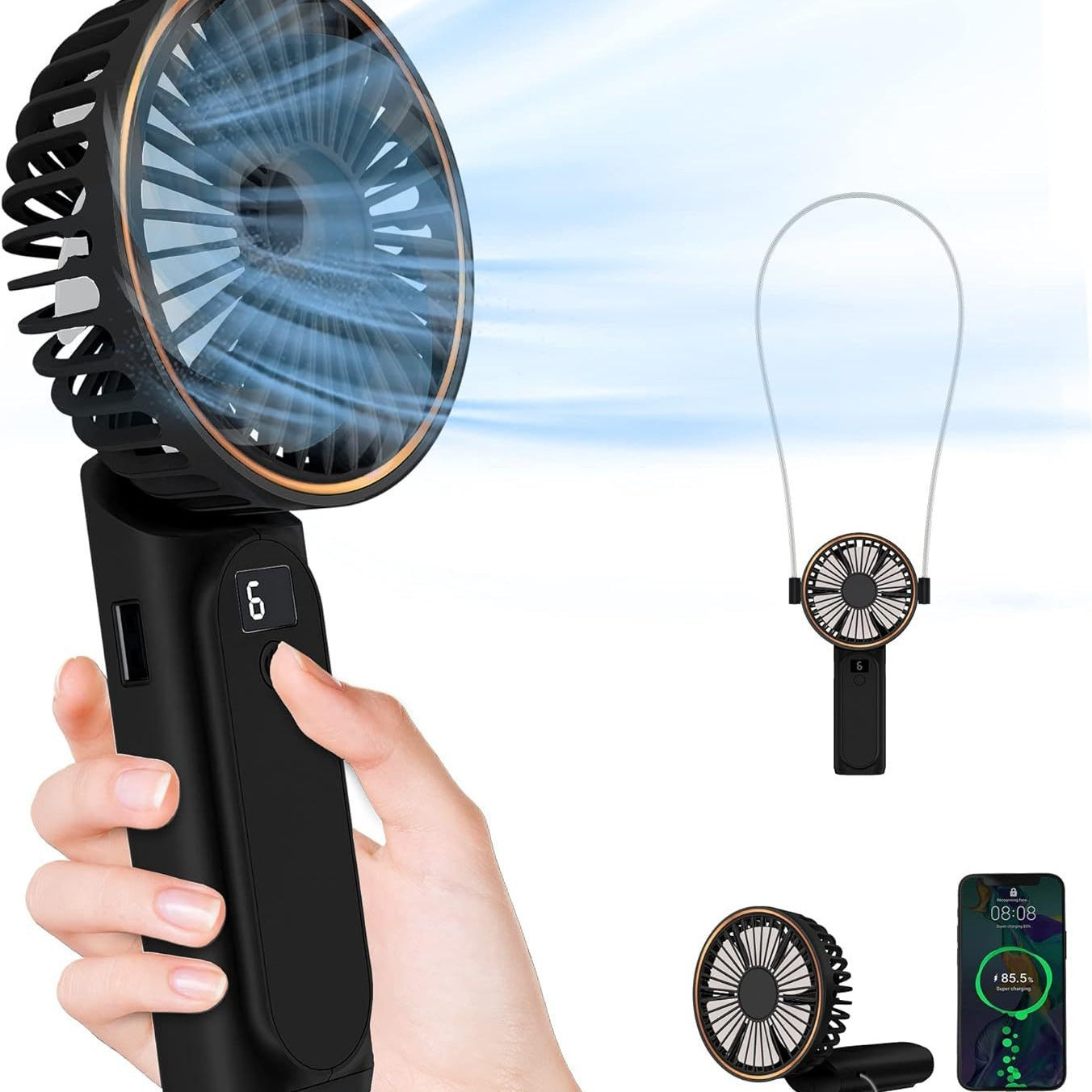 ventilador bateria mano.