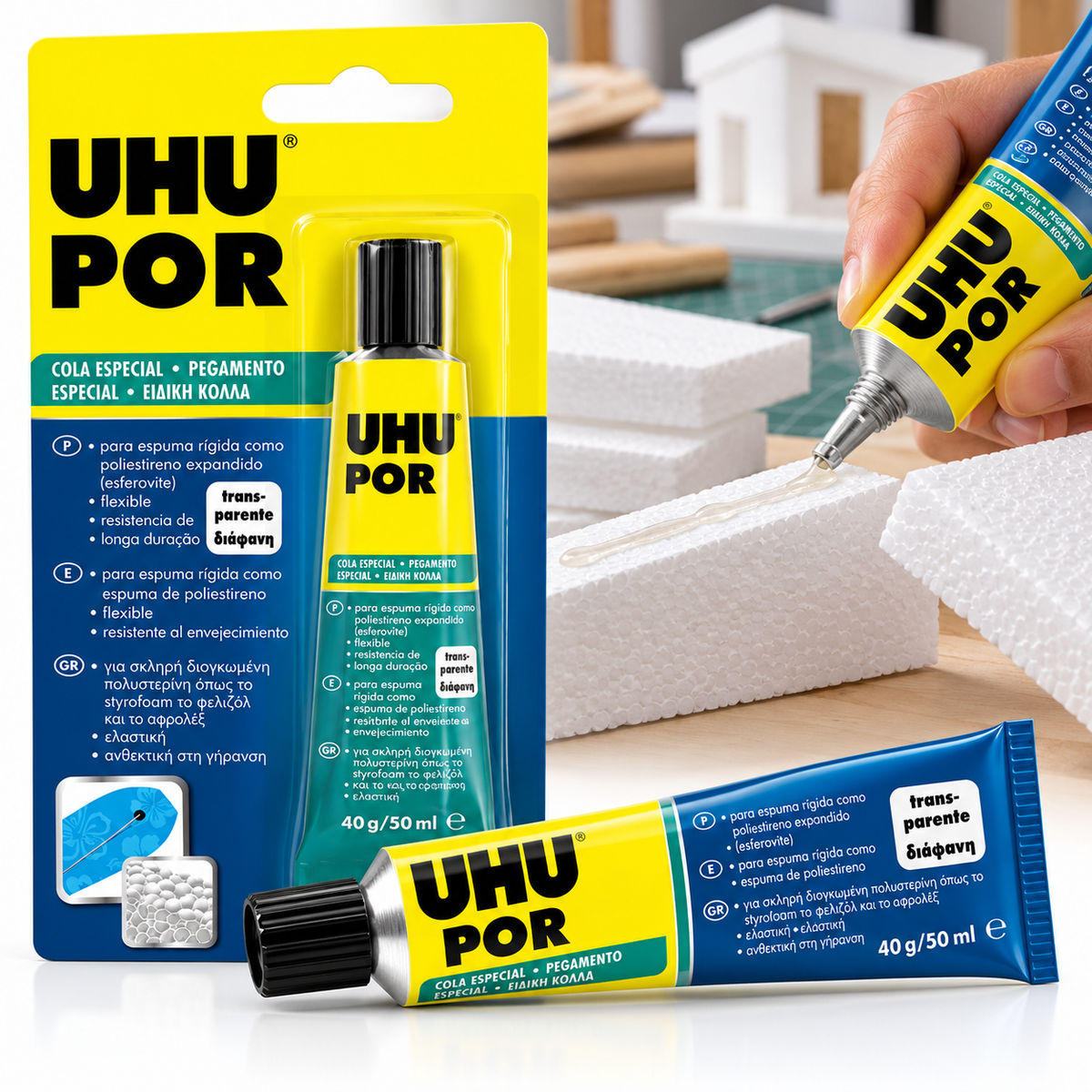 Adhesivo Uhu Por 50 ml (Isopor)
