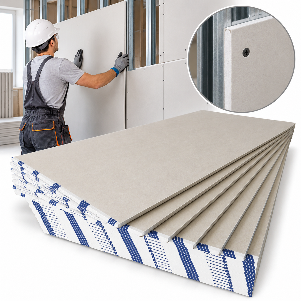 Placa de Yeso 9.50 mm x 1.20 x 2.40 m
