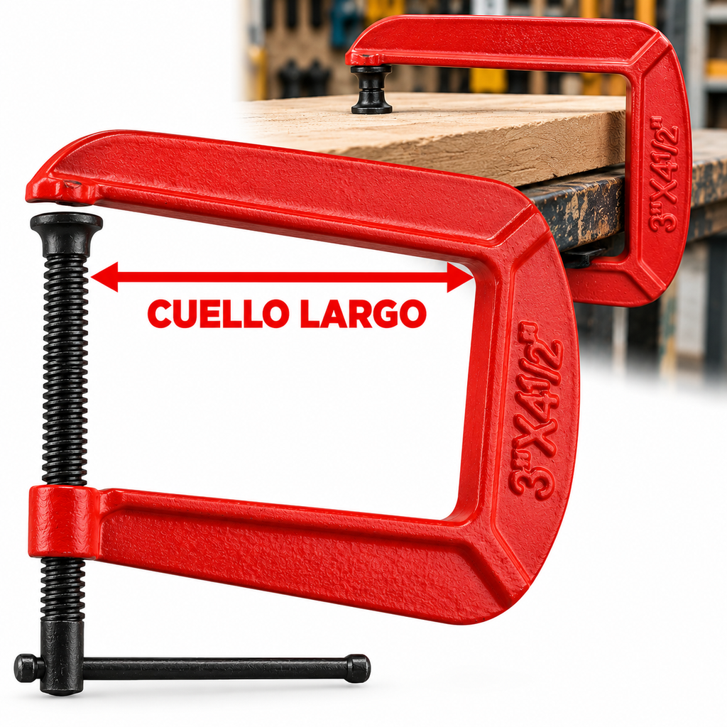 Prensa Tipo G de Boca Profunda 3 x 4.50"