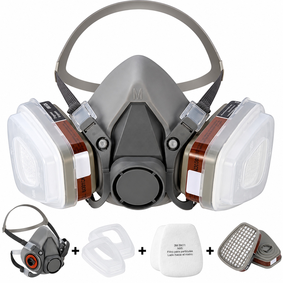 Tapaboca Tipo 3M con Válvula por Unidad (Ref. 53547)