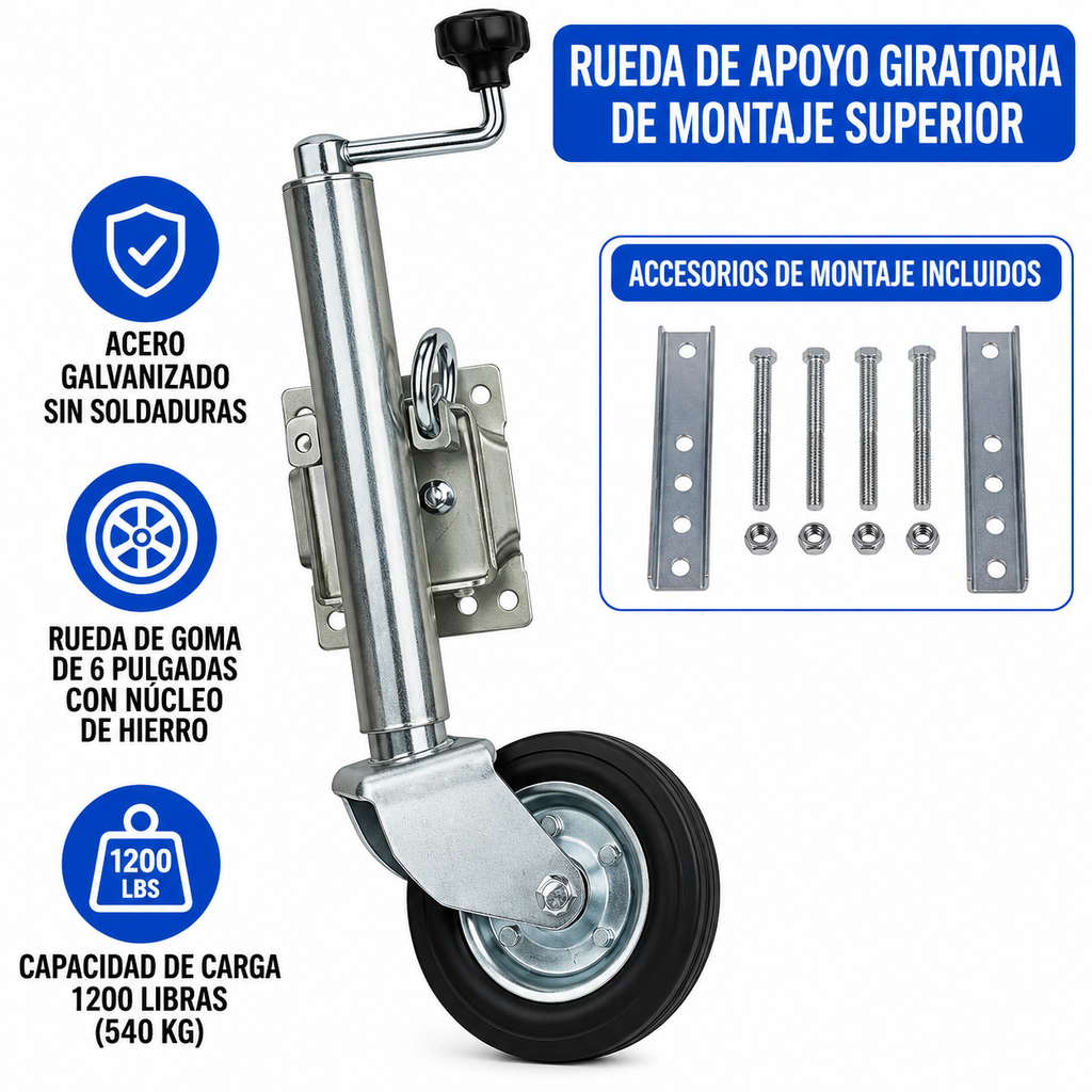 Rueda para Trailer de Embarcación Tipo 1 1200 Libras (540 Kilos)
