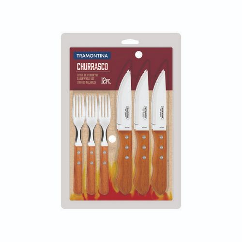 JGO CUCHILLO & TENEDOR ASADO TRAM JUMBO 12PZS (22399/042)