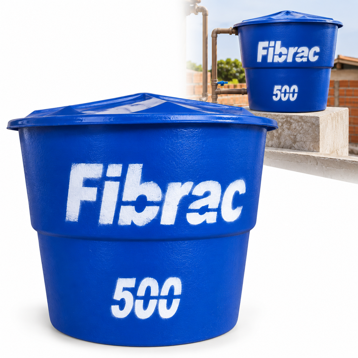 Tanque de Agua Fibrac de Fibra de Vidrio 500 L