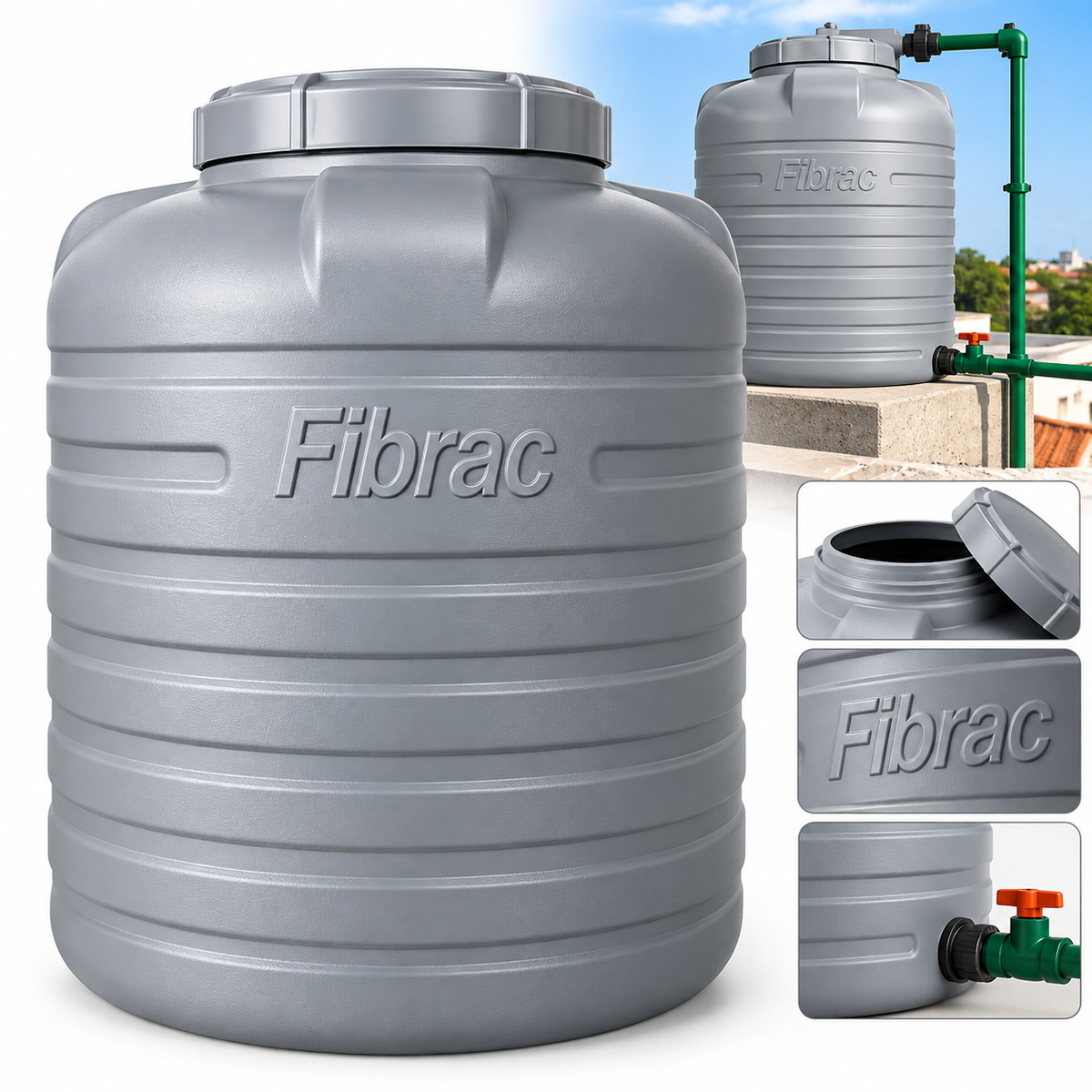 Tanque de Agua Fibrac Botellón 500 L