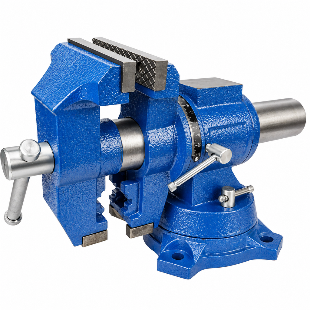 Prensa de Banco Giratoria 720 Grados Azul (Morsa)