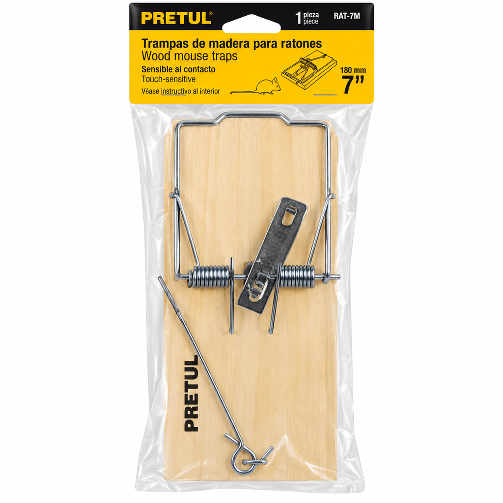 Trampa para Ratón Pretul de Madera 7.00" (Ref. 23710)