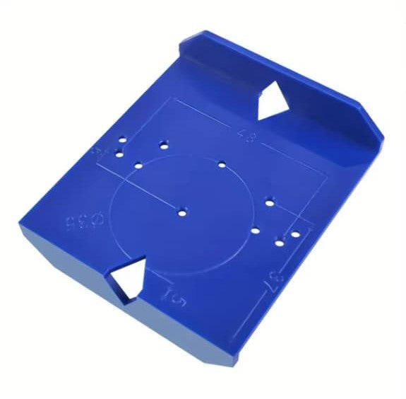 PLATILLA GUIA PERFORACION AZUL